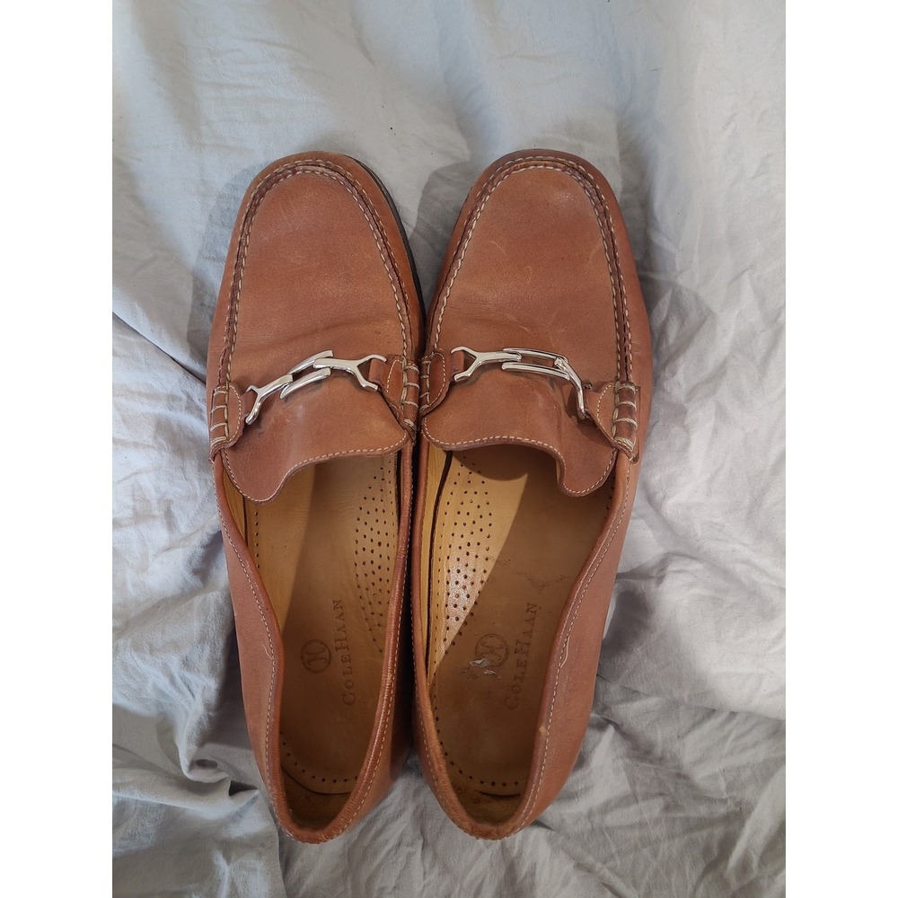 Cole Haan Horse Bit  Leather Slip on Loafers‎ Women SZ 7.5B Vibram Sole low heel - Picture 12 of 12